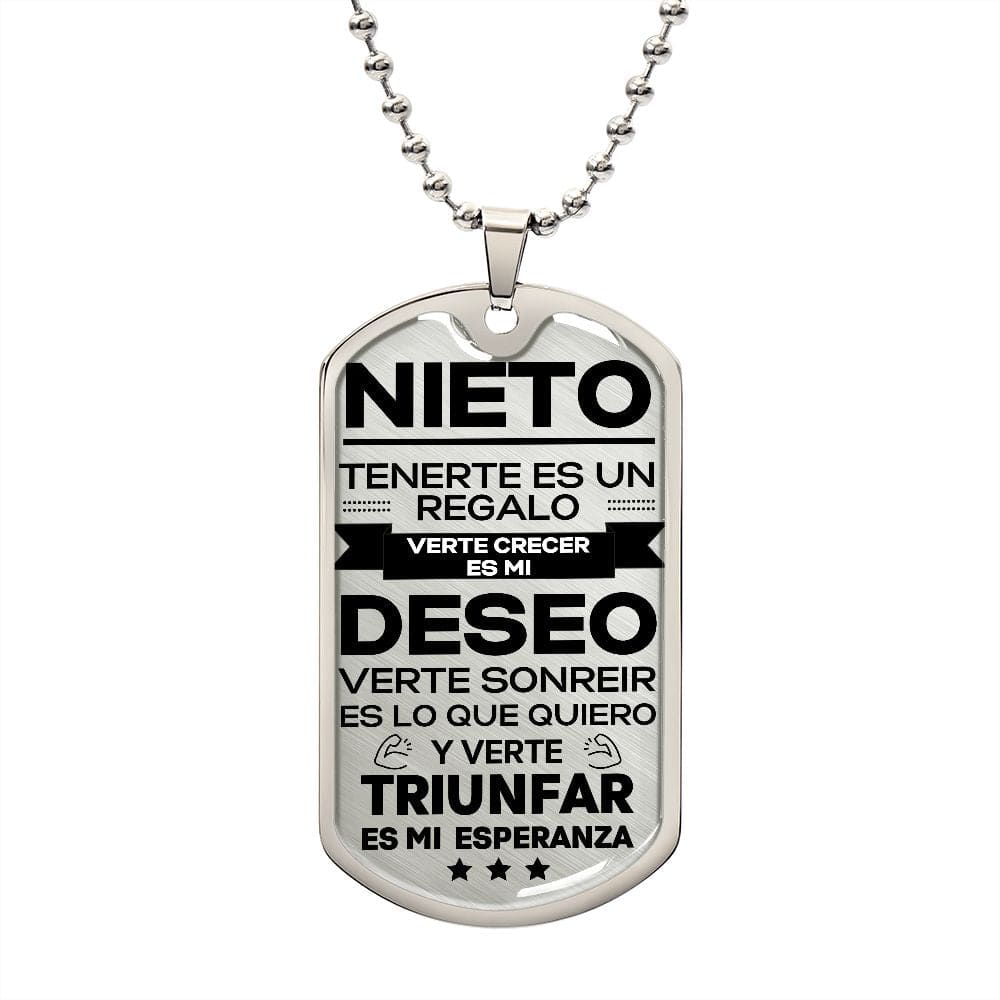 Regalo Para  Nieto| Verte Crecer | Placa Militar - Grabado Opcional