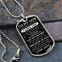 (English Version) To Son FROM MOM - Luxury Military Ball Chain BC101E