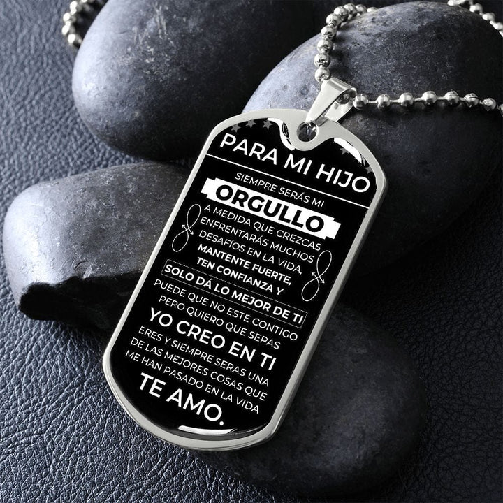 Regalo para Hijo | Fuerte | Placa Militar Personalizada