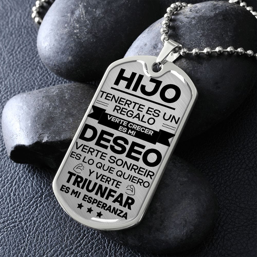 Regalo para Hijo | Eres Mi Fuerza | Placa Militar