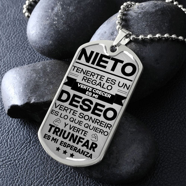 Regalo Para  Nieto| Verte Crecer | Placa Militar - Grabado Opcional
