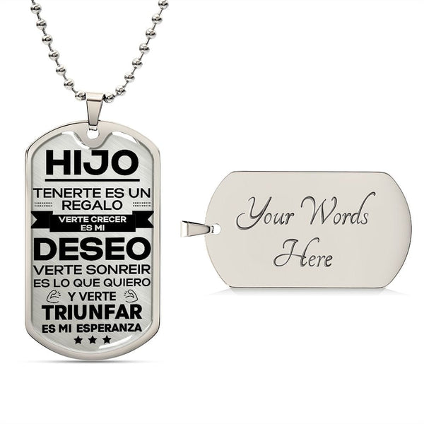 Regalo para Hijo | Eres Mi Fuerza | Placa Militar