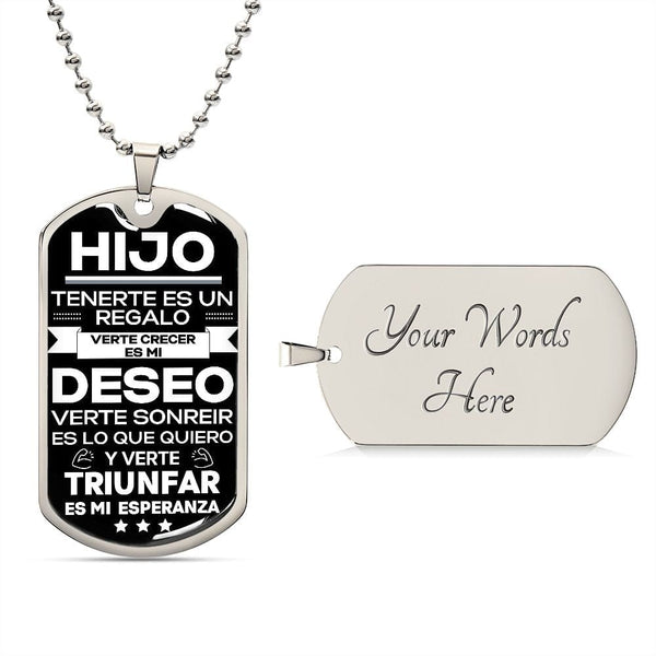 Regalo para Hijo | Seguro | Placa Militar Personalizada
