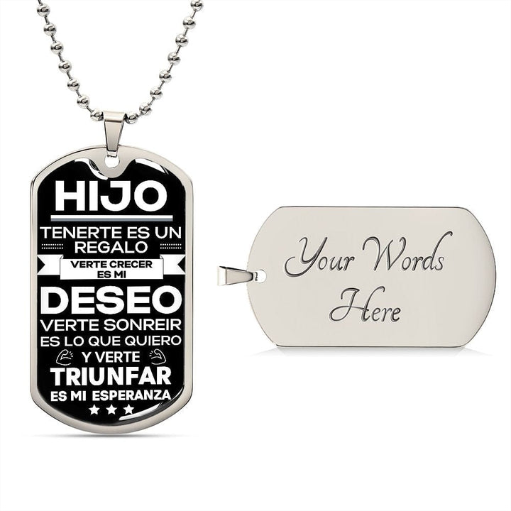 Regalo para Hijo | Seguro | Placa Militar Personalizada