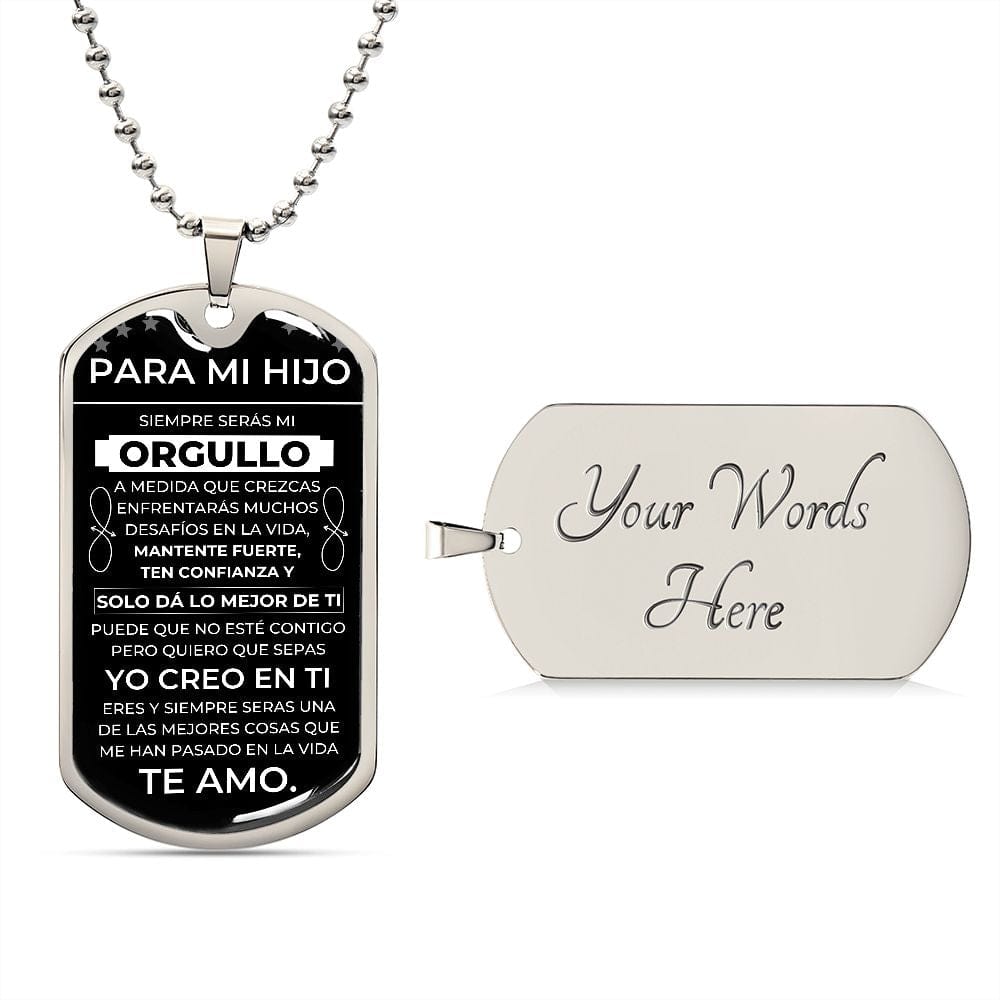 Regalo para Hijo | Fuerte | Placa Militar Personalizada