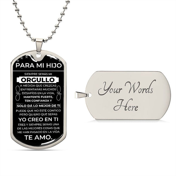 Regalo para Hijo | Fuerte | Placa Militar Personalizada
