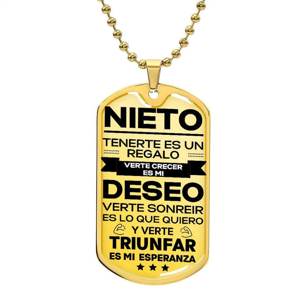 Regalo Para  Nieto| Verte Crecer | Placa Militar - Grabado Opcional
