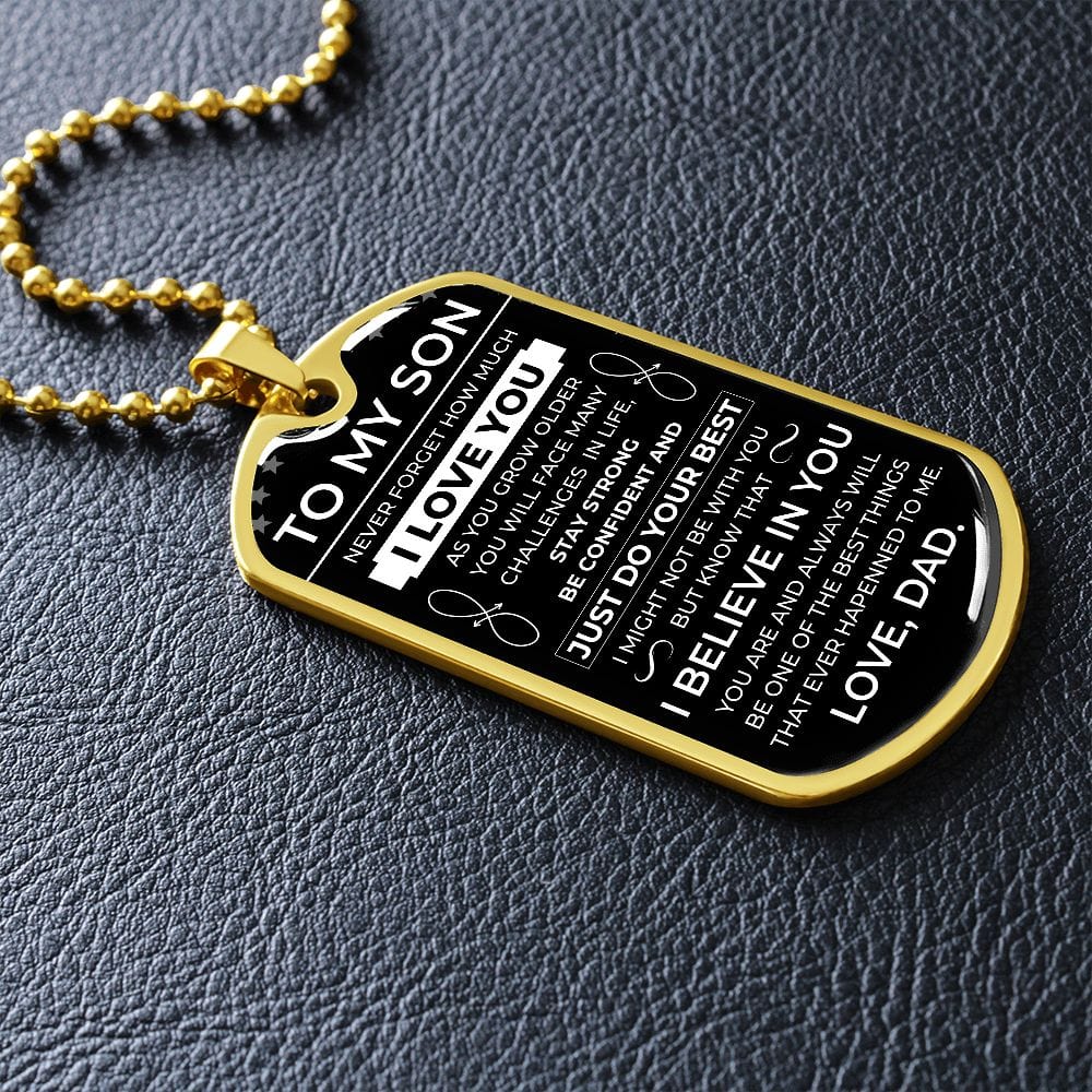 (English Version) To Son FROM DAD - Luxury Military Ball Chain BC100E