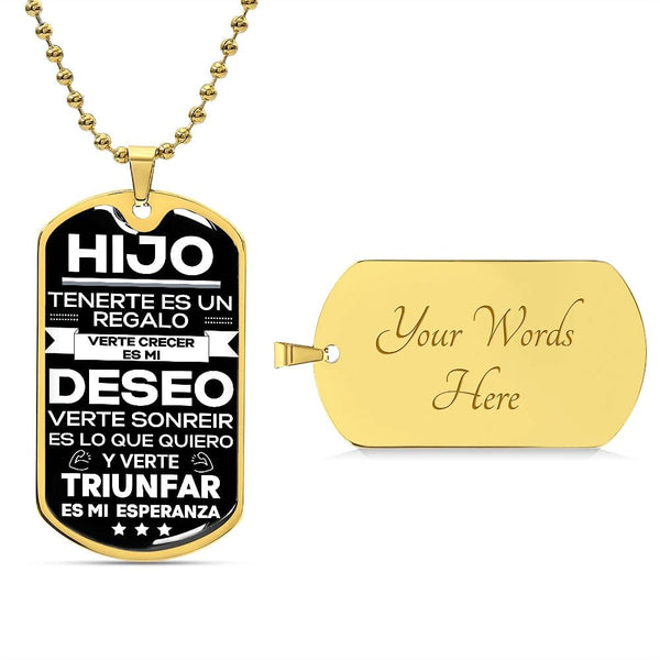 Regalo para Hijo | Seguro | Placa Militar Personalizada