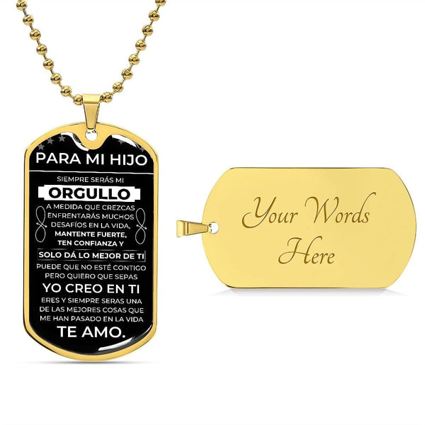 Regalo para Hijo | Fuerte | Placa Militar Personalizada