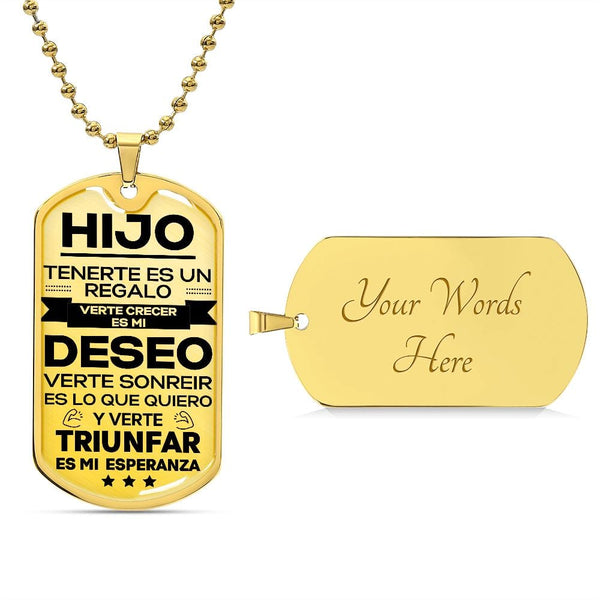 Regalo para Hijo | Eres Mi Fuerza | Placa Militar