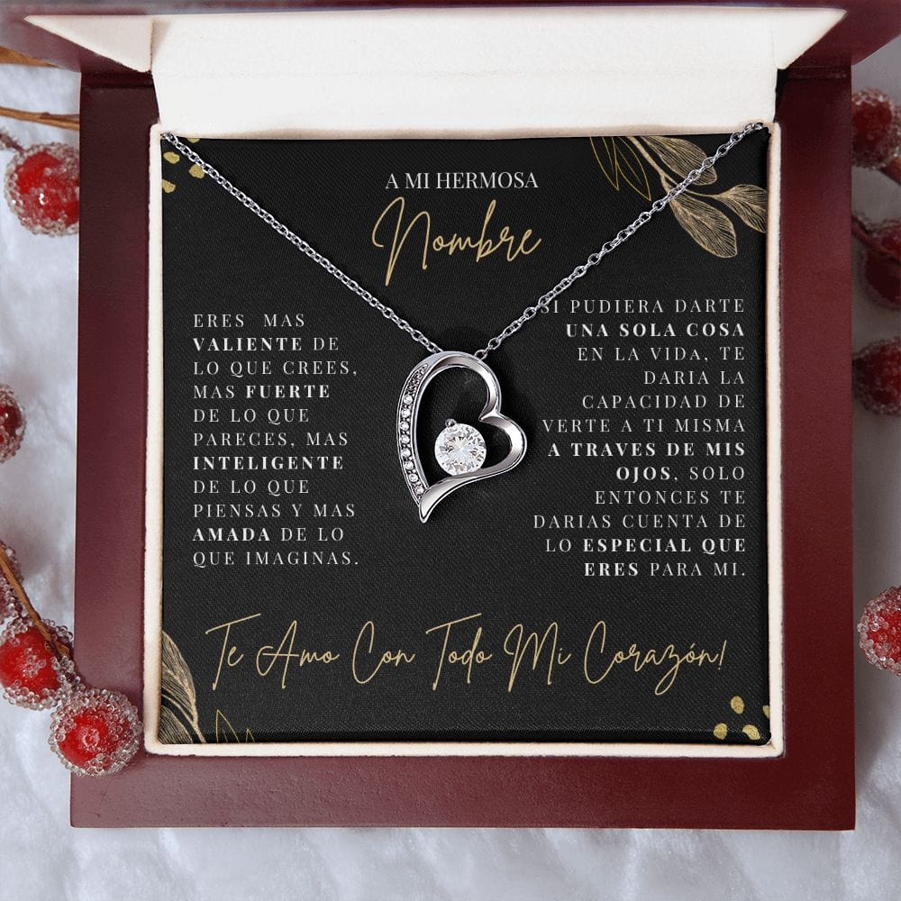 Regalo Para Novia/Esposa | A Mi Hermosa | Collar Amor para siempre