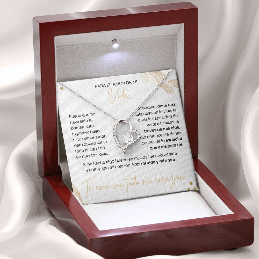 Regalo Para Novia/Esposa | Mi Vida Y Mi Amor | Collar Amor para siempre