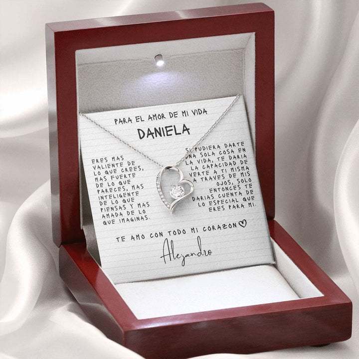 Regalo Para Novia/Esposa | Te amo con todo mi corazon | Collar Amor para siempre