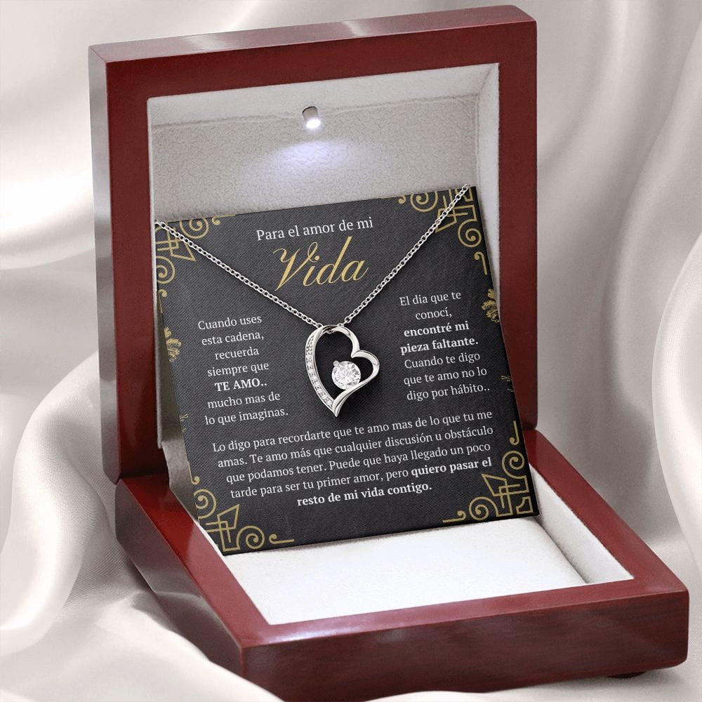 Regalo Para Novia/Esposa | Mi Vida Contigo | Collar Amor para siempre