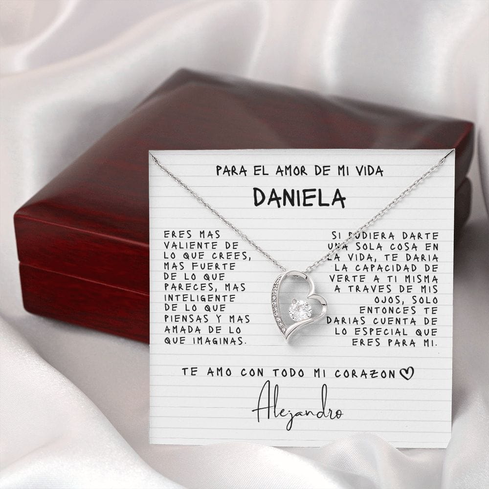 Regalo Para Novia/Esposa | Te amo con todo mi corazon | Collar Amor para siempre