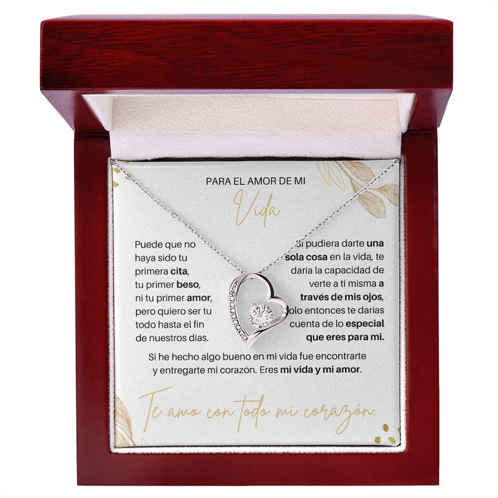 Regalo Para Novia/Esposa | Mi Vida Y Mi Amor | Collar Amor para siempre