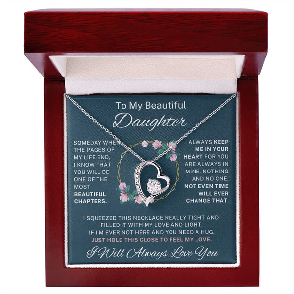 To My Beautiful Daughter - Forever Love Necklace - 124FL