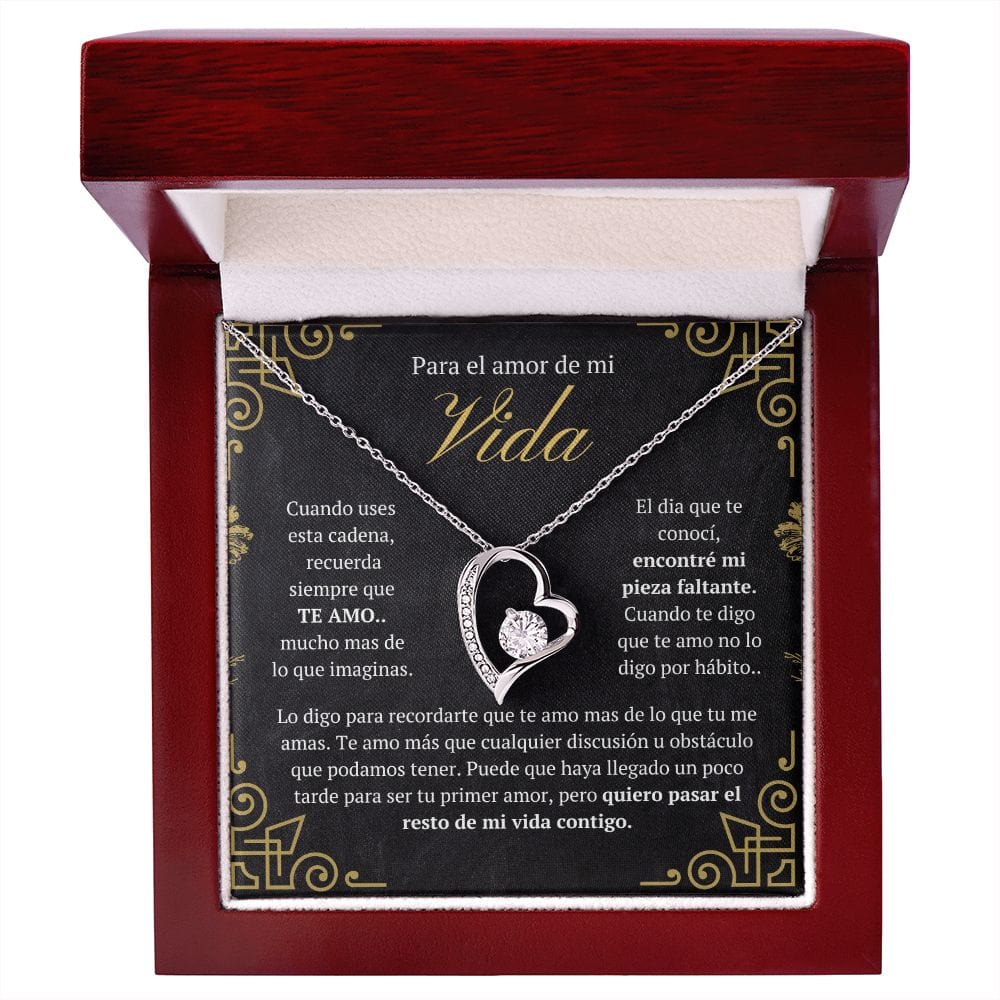 Regalo Para Novia/Esposa | Mi Vida Contigo | Collar Amor para siempre