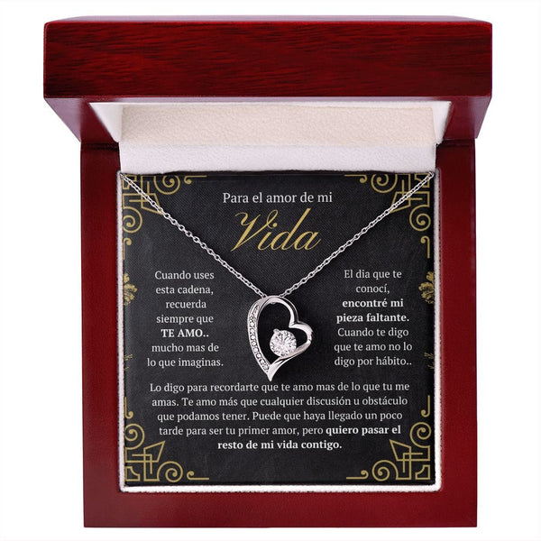 Regalo Para Novia/Esposa | Mi Vida Contigo | Collar Amor para siempre
