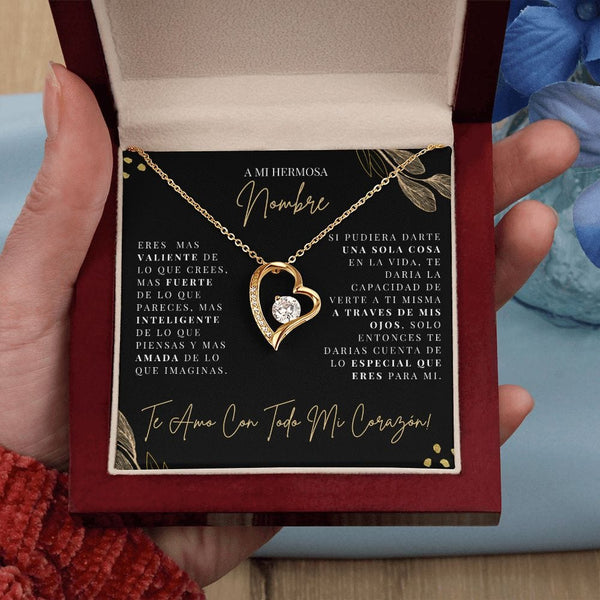 Regalo Para Novia/Esposa | A Mi Hermosa | Collar Amor para siempre