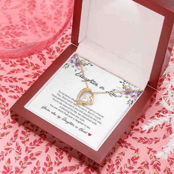 Daughter In Law - To My Bonus Daughter - Forever Love Necklace