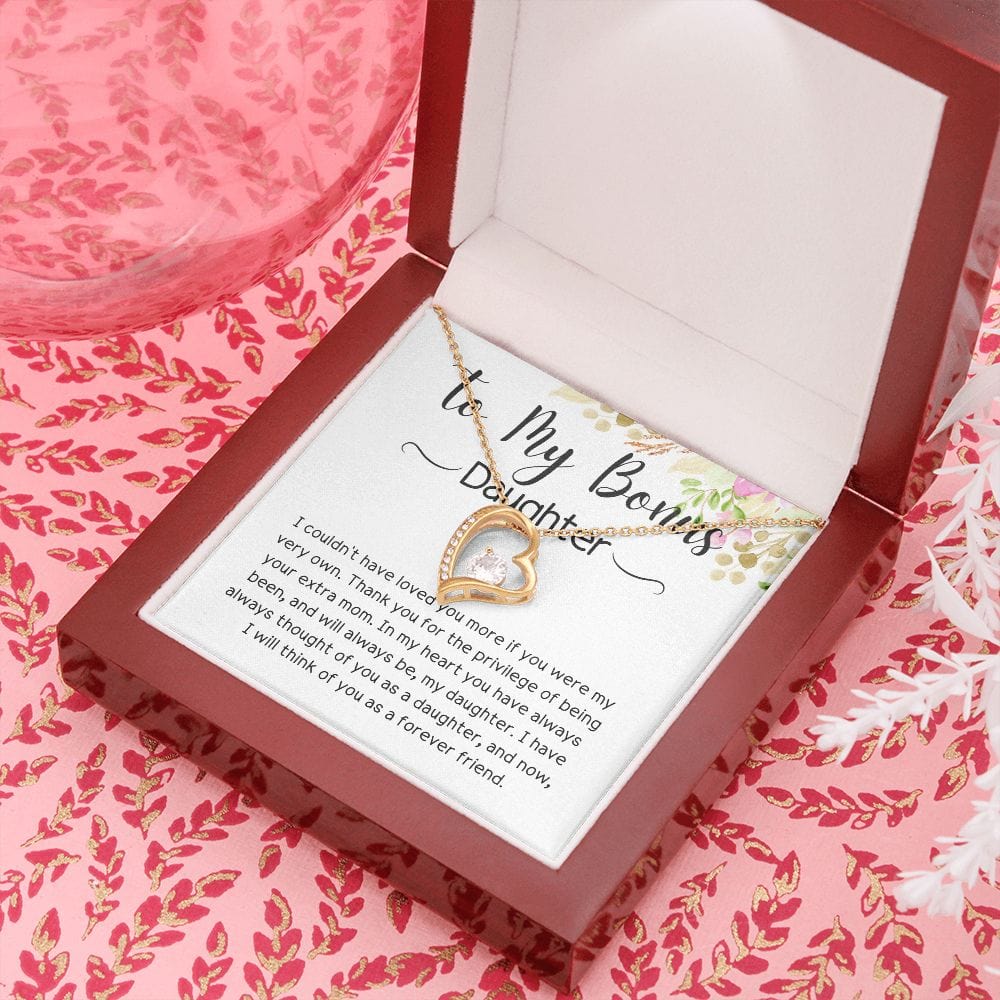 To My Bonus Daughter - I Couldn't Have Loved You More - Forever Love Necklace