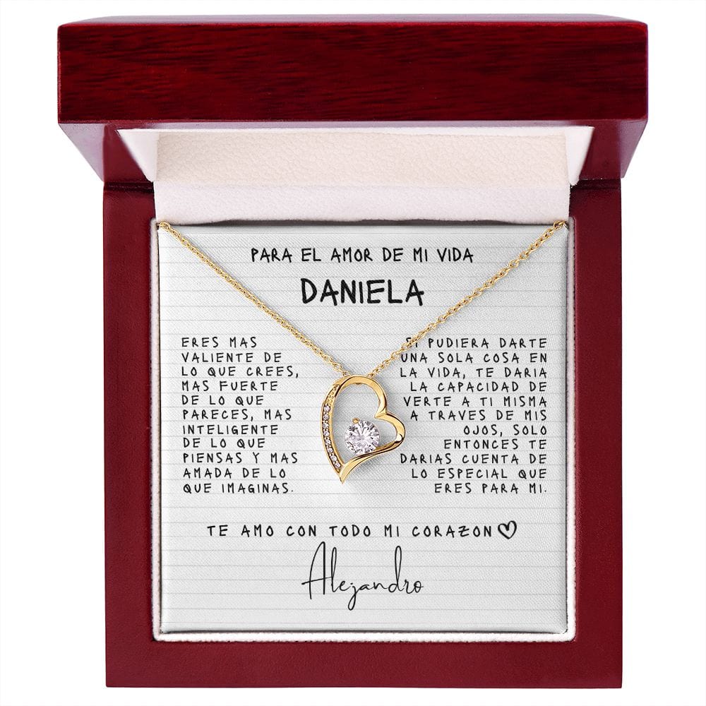 Regalo Para Novia/Esposa | Te amo con todo mi corazon | Collar Amor para siempre