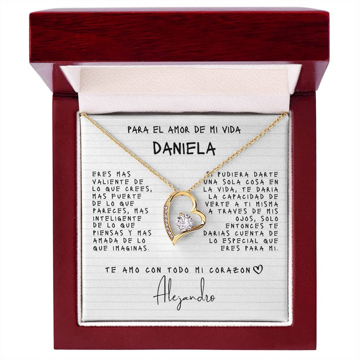 Regalo Para Novia/Esposa | Te amo con todo mi corazon | Collar Amor para siempre