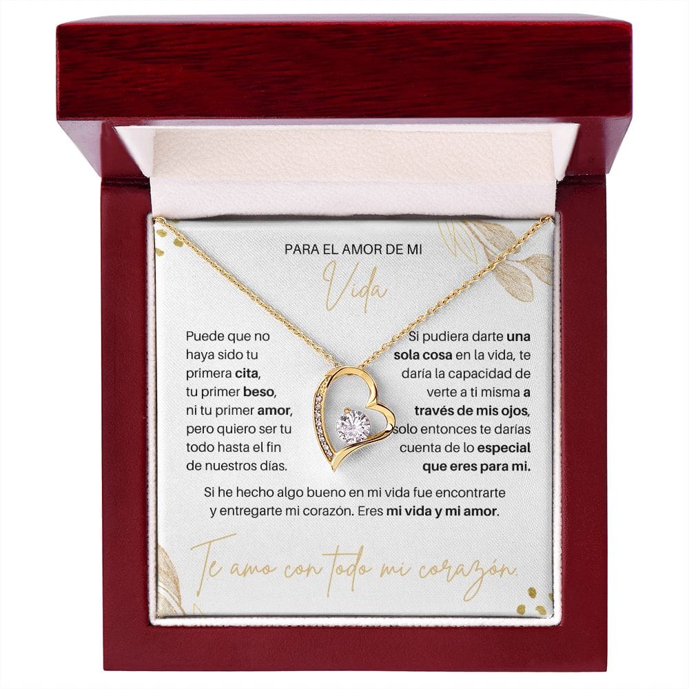 Regalo Para Novia/Esposa | Mi Vida Y Mi Amor | Collar Amor para siempre