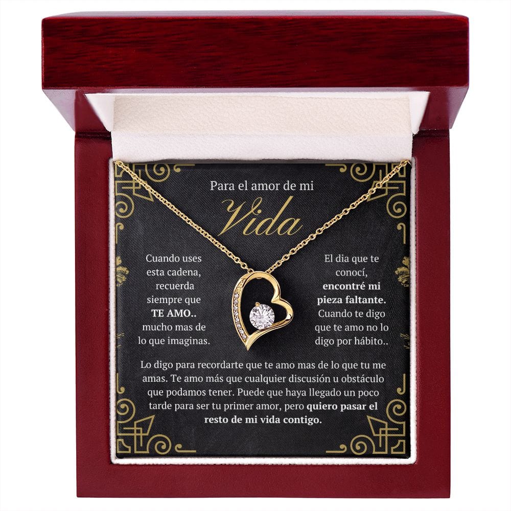 Regalo Para Novia/Esposa | Mi Vida Contigo | Collar Amor para siempre