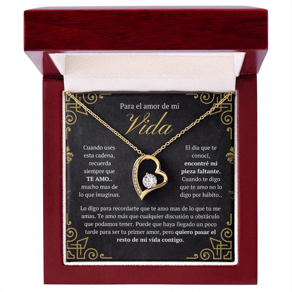 Regalo Para Novia/Esposa | Mi Vida Contigo | Collar Amor para siempre