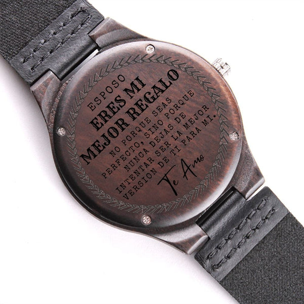 Regalo para Mi Esposo | Eres Mi Mejor Regalo | Reloj De Madera