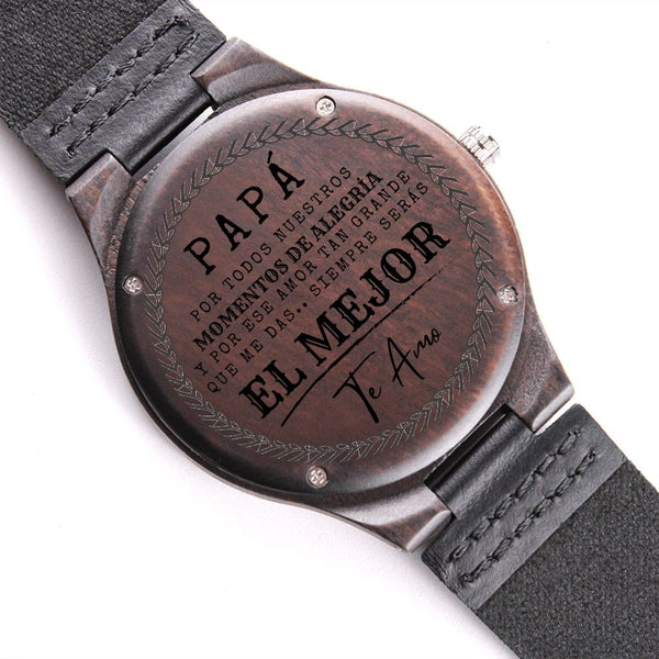 Regalo Para Papa | Momentos Eternos | Reloj de Madera Grabado