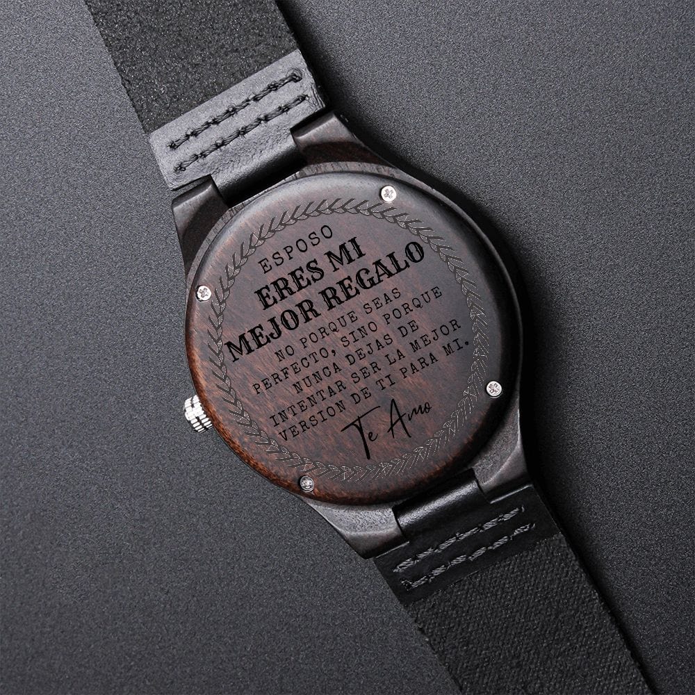 Regalo para Mi Esposo | Eres Mi Mejor Regalo | Reloj De Madera