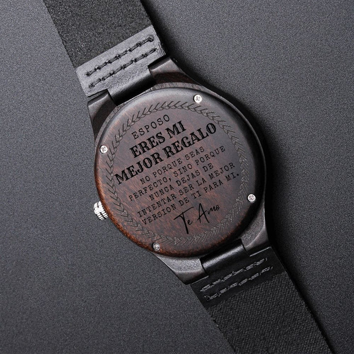 Regalo para Mi Esposo | Eres Mi Mejor Regalo | Reloj De Madera