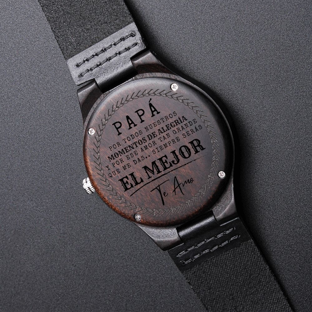 Regalo Para Papa | Momentos Eternos | Reloj de Madera Grabado