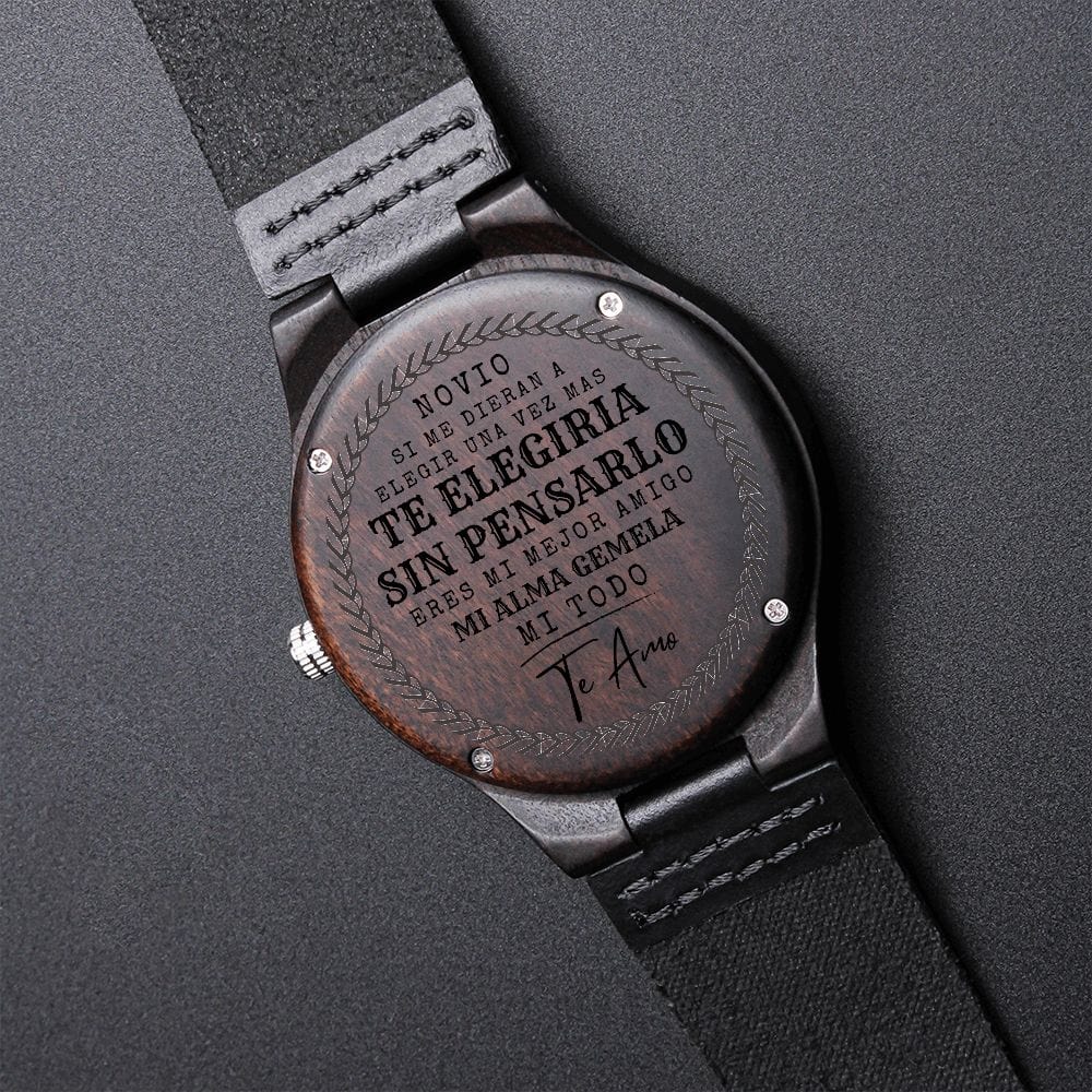 Para Mi Novio - Engraved Wooden Watch - WW101