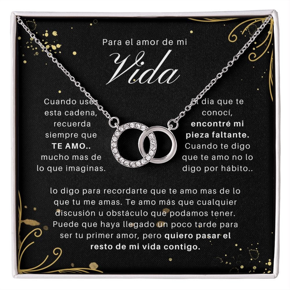 Regalo Para Novia/Esposa | Mi Vida | Collar de Pareja Perfecta