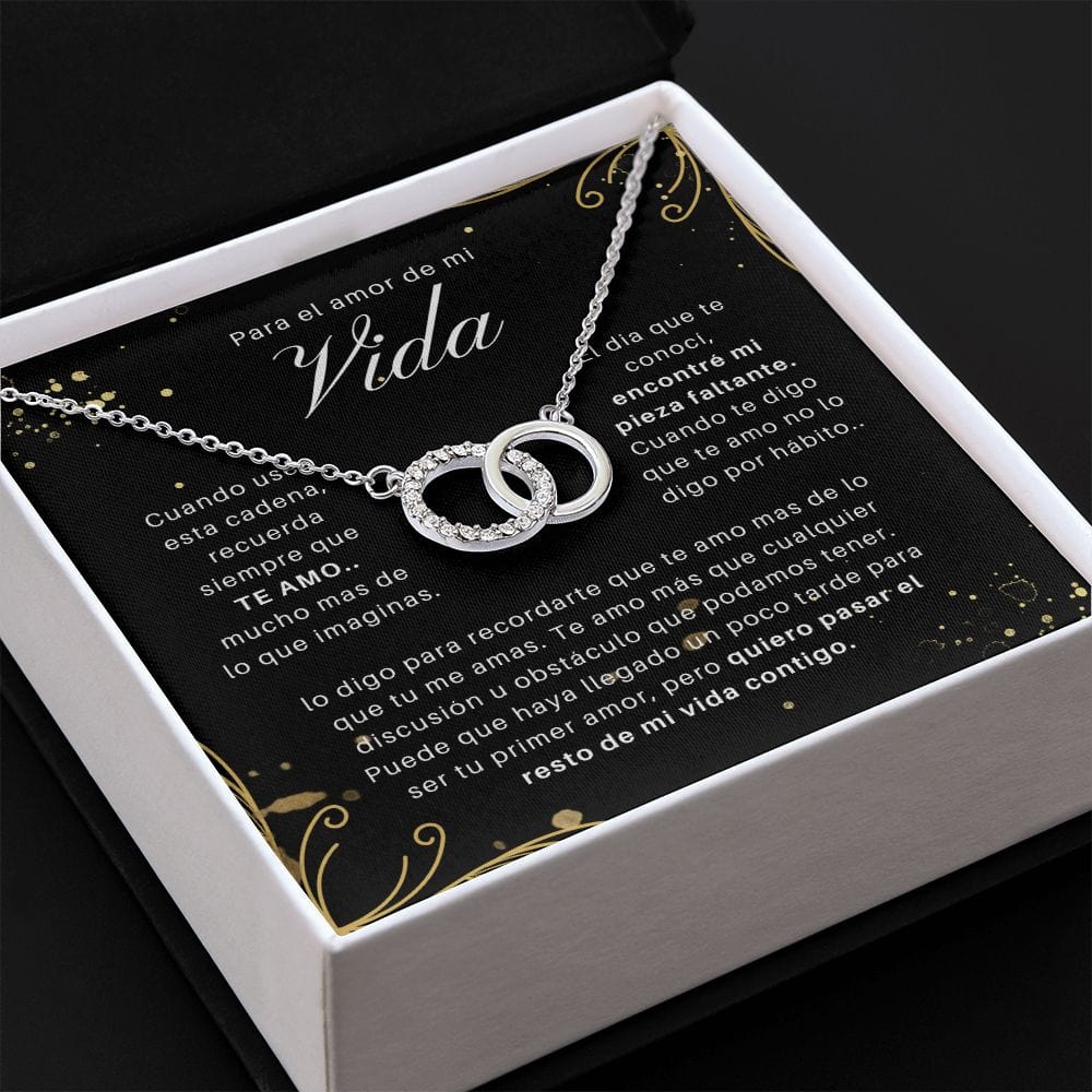 Regalo Para Novia/Esposa | Mi Vida | Collar de Pareja Perfecta