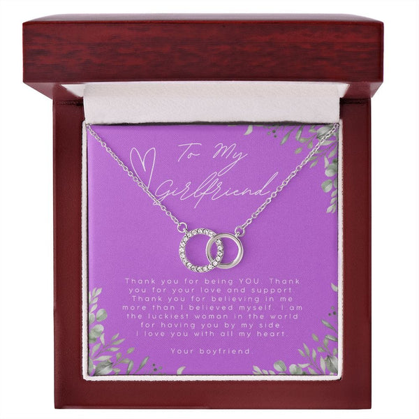 To My Girlfriend - Thank You For Being You - Perfect Pair Necklace