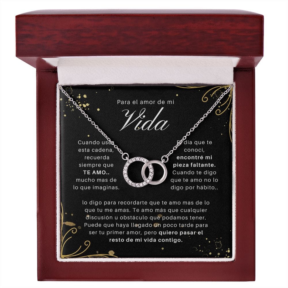 Regalo Para Novia/Esposa | Mi Vida | Collar de Pareja Perfecta