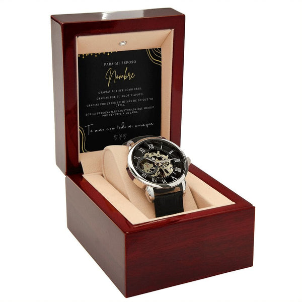Regalo Para Esposo (Personalizado) | Tu Compañero Eterno | Reloj Calado