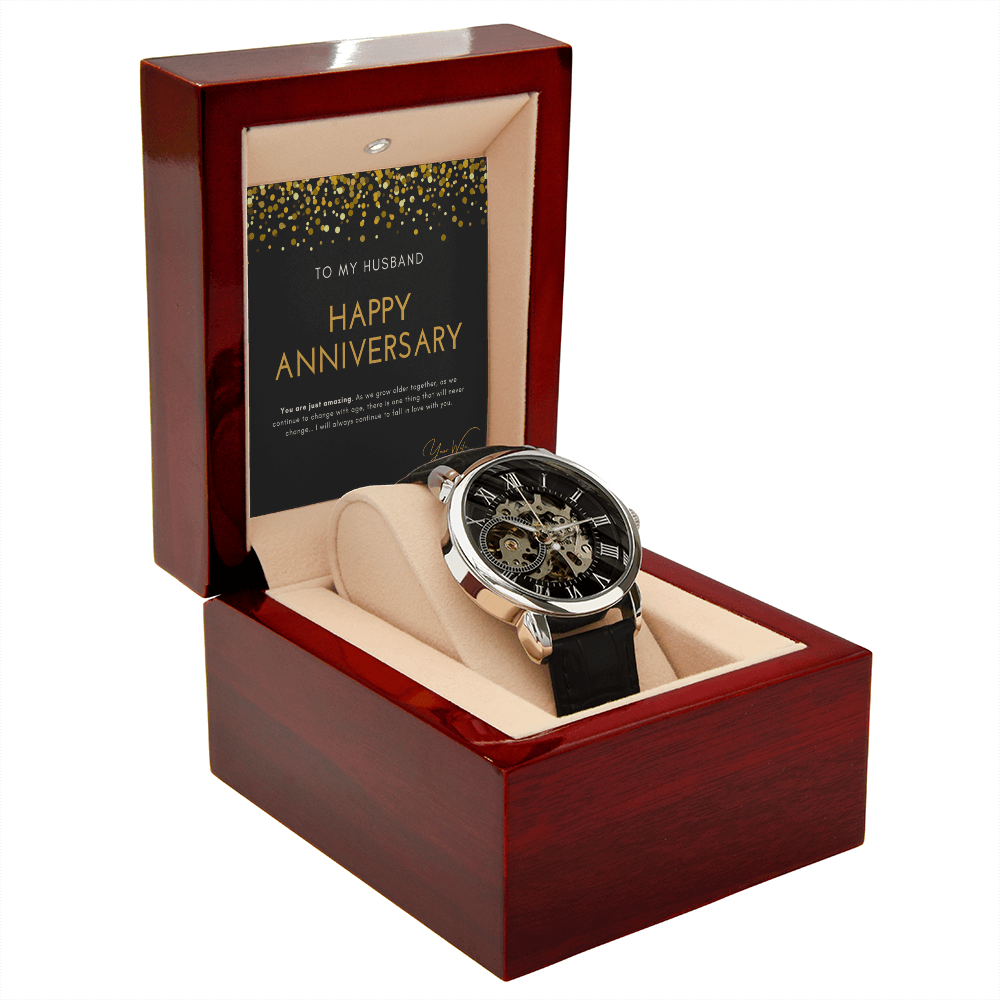 To My Husband - Happy Anniversary - You Are just Amazing - Men's Openwork Watch