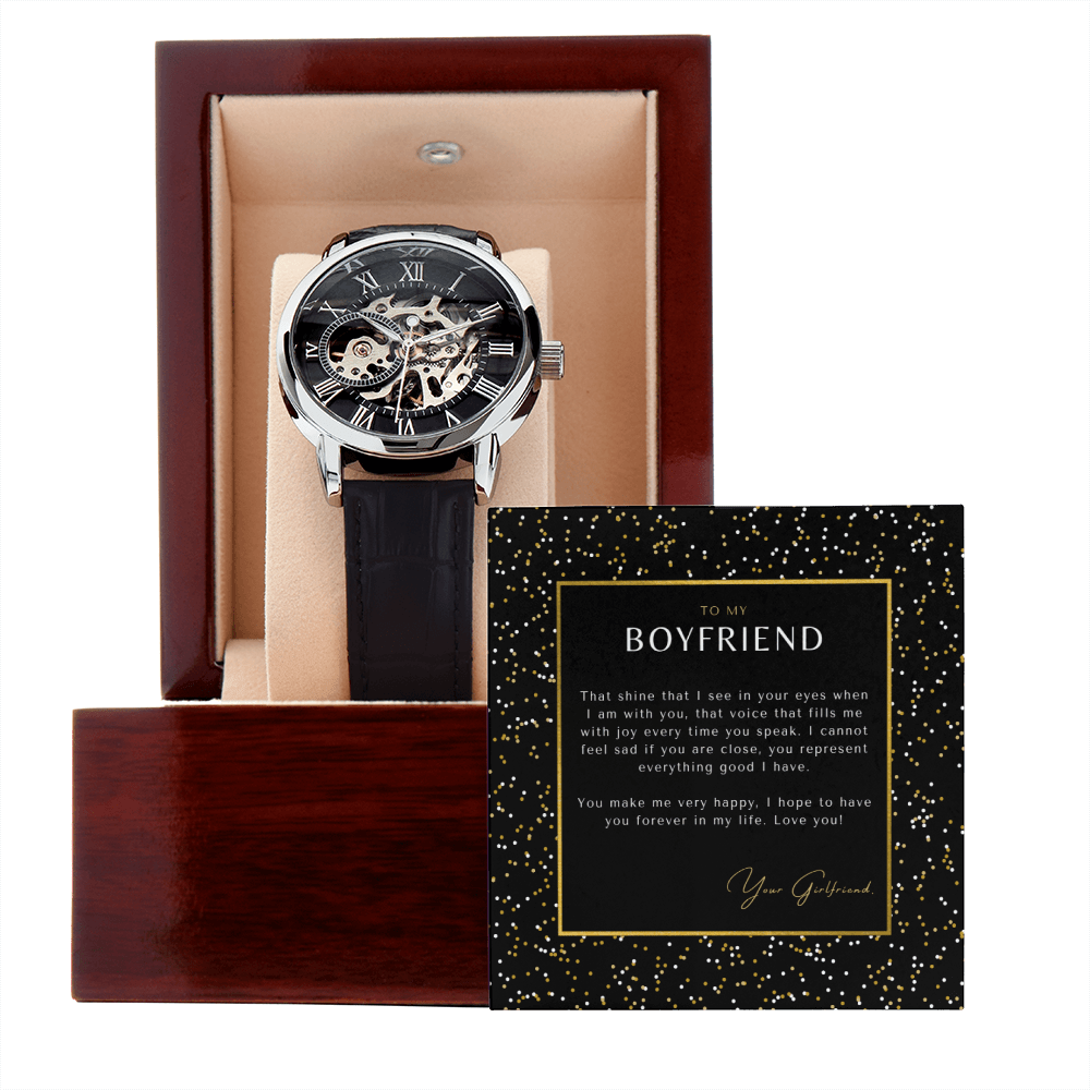 To My Boyfriend - That Shine That I See In Your Eyes - Men's Openwork Watch