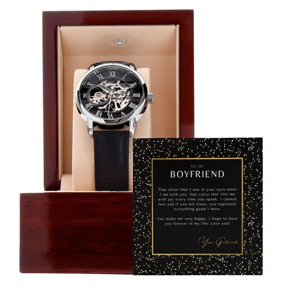 To My Boyfriend - That Shine That I See In Your Eyes - Men's Openwork Watch