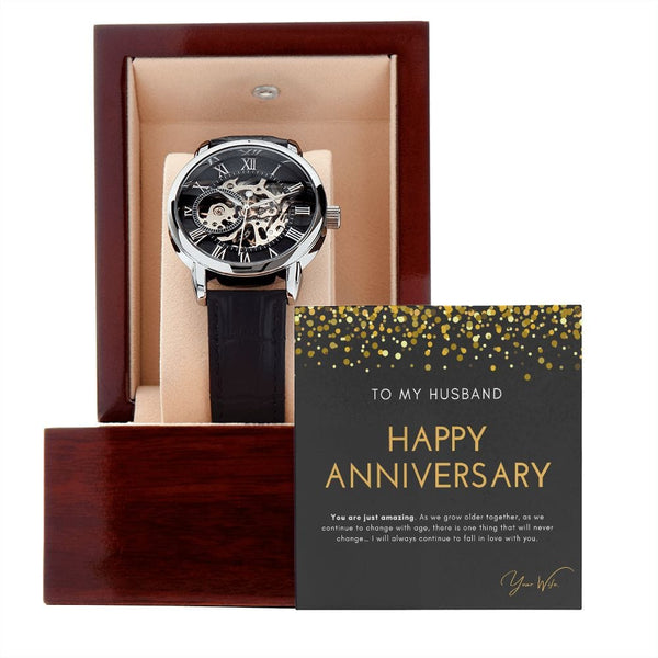To My Husband - Happy Anniversary - You Are just Amazing - Men's Openwork Watch