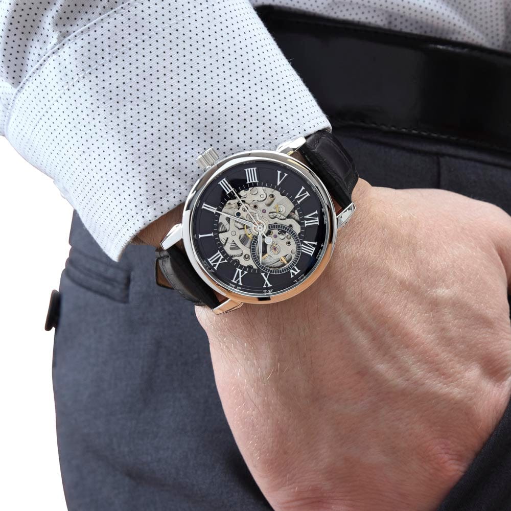 Regalo Para Papa | Un Legado de Tiempo | Reloj Calado para Hombre