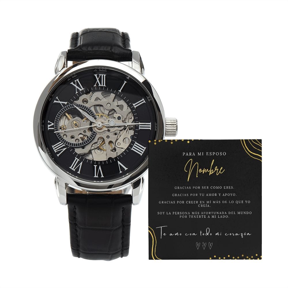 Regalo Para Esposo (Personalizado) | Tu Compañero Eterno | Reloj Calado
