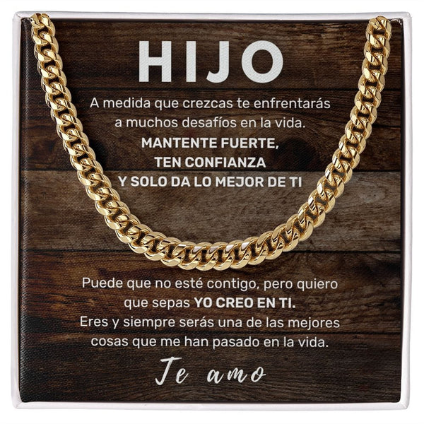 Regalo para Hijo | Mi Orgullo | Cadena de Eslabones Cubanos